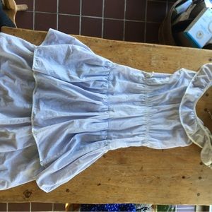 Vintage honky tonk dress. Big ruffles. Polyester blend.